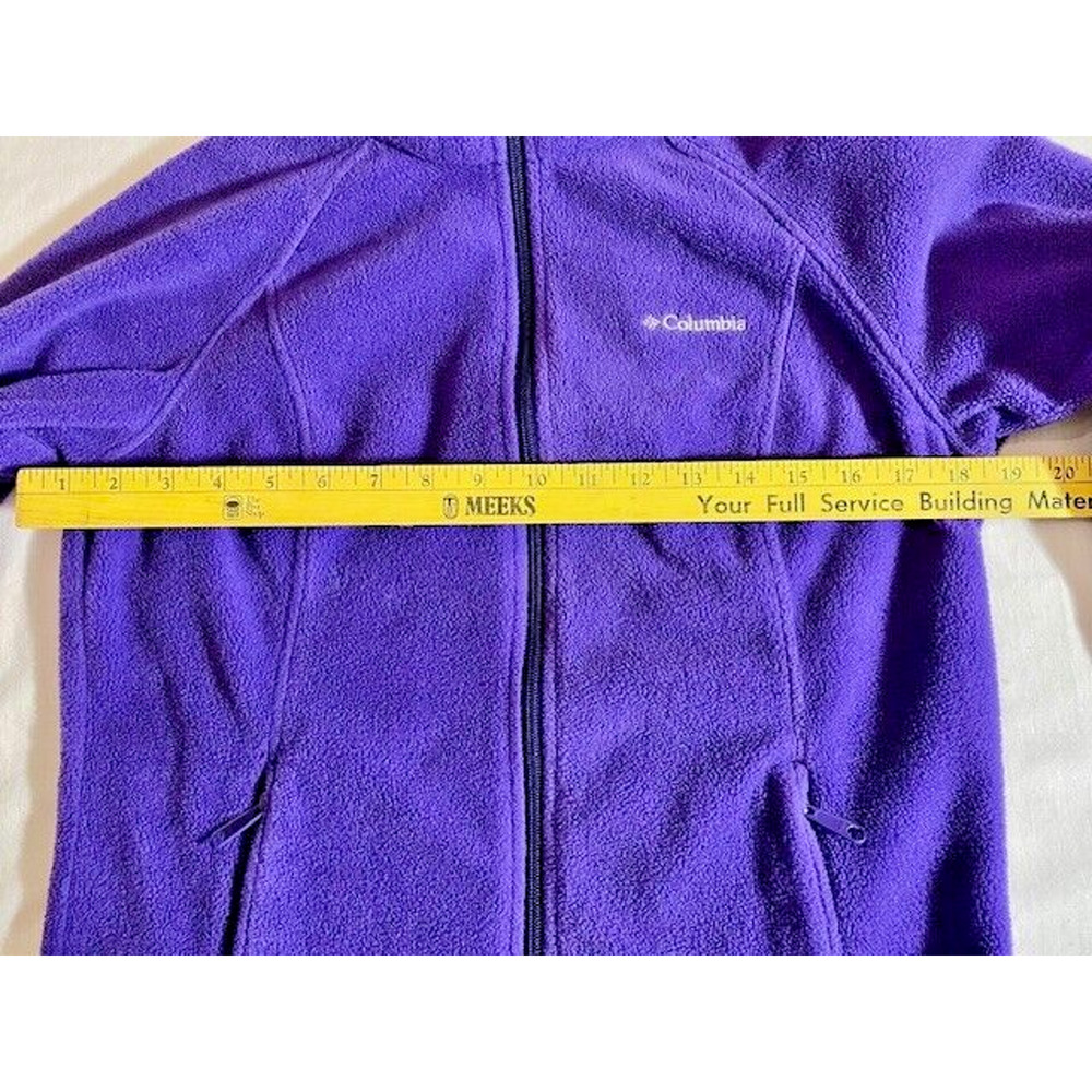 Womens Columbia Fleece Sweater Medium Purple Full Zip - Picture 3 of 11